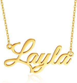 Stainless Steel 18K Gold Plated Customized Name Necklace