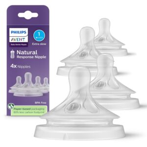 Philips Avent Natural Response Nipples, Flow 1 to 5, Pack of 4
