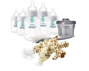 Philips AVENT Anti-Colic Baby Bottle with AirFree Vent, Set of 9, Clear