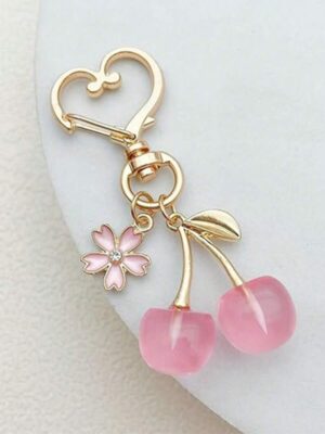 Cherry Flower Keychain